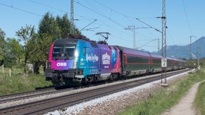 Elektrolokomotive ÖBB Taurus 1116 203 Eurovision Songcontest Werbelok