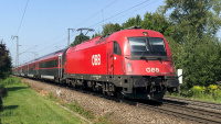 Elektrolokomotive ÖBB Taurus 1216 032 neuer Railjet
