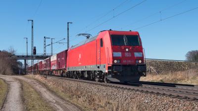 Elektrolokomotive DB 185 295-3 Güterzug Container Niederstrass TRAXX