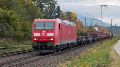 Elektrolokomotive DB 185 056-9 Güterzug Freilassing