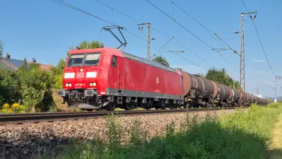 Elektrolokomotive DB 185 161-7 Kesselwagen Freilassing