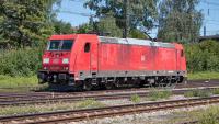 Elektrolokomotive Deutsche Bahn Railion DB 185 218-5 in Freilassing