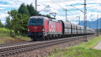 Elektrolokomotive ÖBB Vectron 1293 185 Güterzug Niederstrass