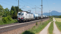 Elektrolokomotive SIEMENS Vectron Güterzug Kesselwagen
