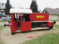 Rangierlokomotive im Sandkasten