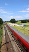 ÖBB Railjet zwischen Straß und Niederstraß Baustelle