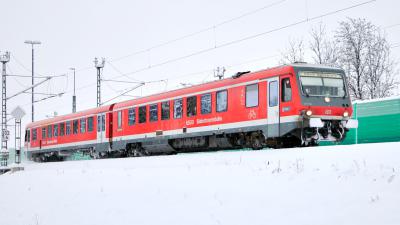 Triebwagen DB 628 646 auf dem Weg nach Salzburg