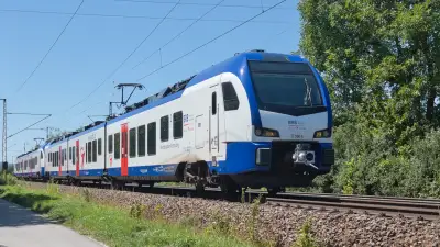 Elektrotriebzug BRB ET 360 STADLER Flirt 3 in Freilassing auf der Strecke Salzburg-München