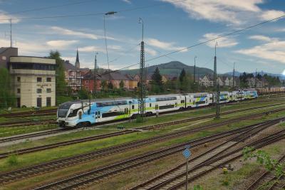 Westbahn Elektrotriebzug STADLER KISS Freilassing Bahnhof