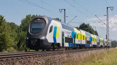 Chinesischer Elektrotriebzug Panda der Westbahn in Freilassing