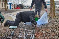 Reparatur einer Parkbahn-Weiche