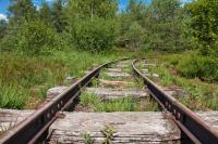 Feldbahn im Anringer Moos - Gleis-Kurve