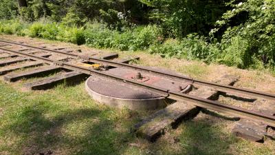 Manuelle Drehscheibe Feldbahn Ainringer Moos