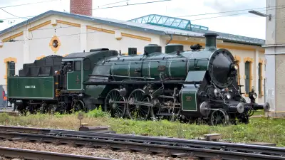 Dampflokomotive Bayerische S 3/6 3673 BR 18 478 vor der Lokwelt Freilassing