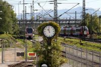 Drehscheibentag September 2015 in der Lokwelt Freilassing - Bahnhofsuhr