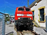 Lokwelt Freilassing Kindertag im Eisenbahn-Museum, Diesellok BR 218