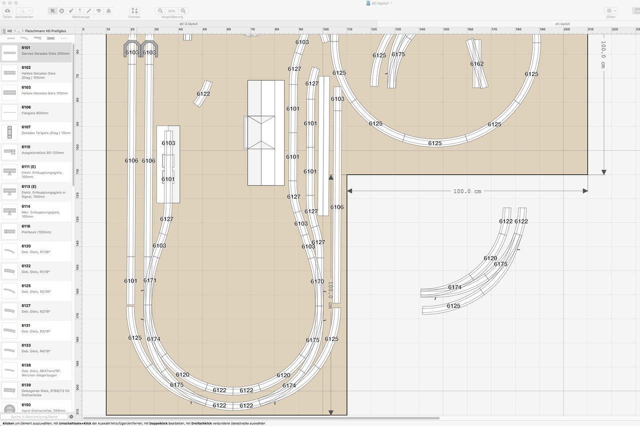 Gleisplanung mit RailModeller für macOS