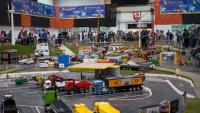 Modellbaumesse Ried 2023 - grosse, ferngesteuerte Baufahrzeuge