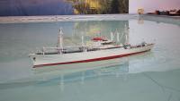 Modellbaumesse Ried 2023 - ferngesteuertes Schiff im Becken
