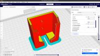 Roco Fleischmann Multimaus Halterung 3D-Druck - Vorschau in Cura