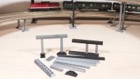 Modelleisenbahn Trasse 3D-Druck Gleise Stützen H0 3D-Objekte