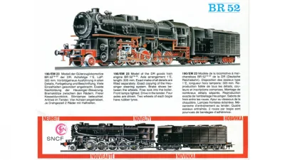 PIKO GÜTZOLD Dampflokomotive BR 52 mit Kondenstender - Katalog 1978 SNCF