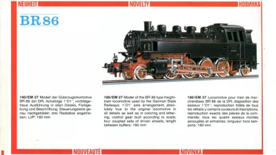 PIKO Modell Dampflokomotive BR 86 H0 Katalog 1978