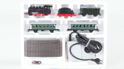 PIKO Junior Schlepptender-Dampflokomotive Startset DDR 1980er Jahre mit Donnerbüchsen