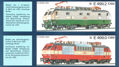 PIKO DDR Katalog 1990 H0-Modell CSD E 499.2 der Epoche IV 1:87