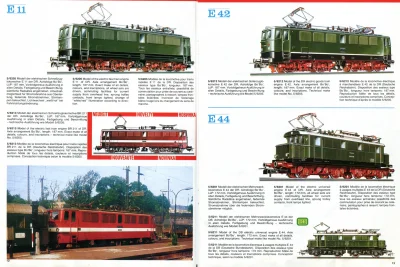 PIKO H0-Modelle DR E 11, BR 211, E 42 und E 44 im Katalog 1978 DDR