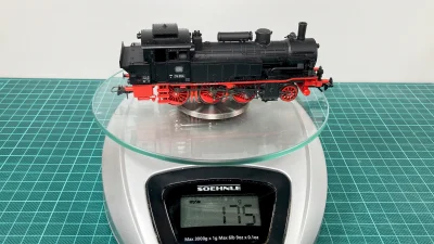 TRIX DB 74 854 H0 Dampflokomotive Modell Gewicht Waage