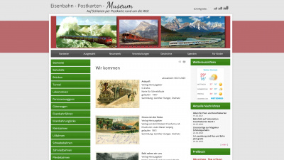 Eisenbahn - Postkarten - Museum - Auf Schienen per Postkarte rund um die Welt