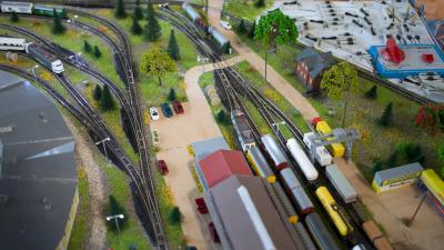 Modell der Lokwelt Freilassing im Maßstab 1:220 Spur Z Bahnhof Ranigerbetrieb