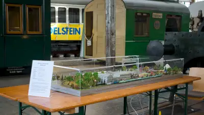Modell der Lokwelt Freilassing im Maßstab 1:220 Spur Z im Ringlokschuppen