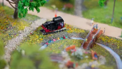 Modell der Lokwelt Freilassing im Maßstab 1:220 Spur Z Parkbahn neben der Köf