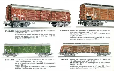 PIKO gedeckter Güterwagen mit Bremserhaus in H0 Bauart GG 15 Artikel 5-6405-01 Katalog 1978