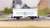 Gedeckter Güterwagen von Sachsenmodelle in H0 Werbewagen